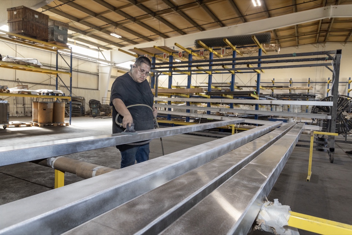 Sanding before powder coating